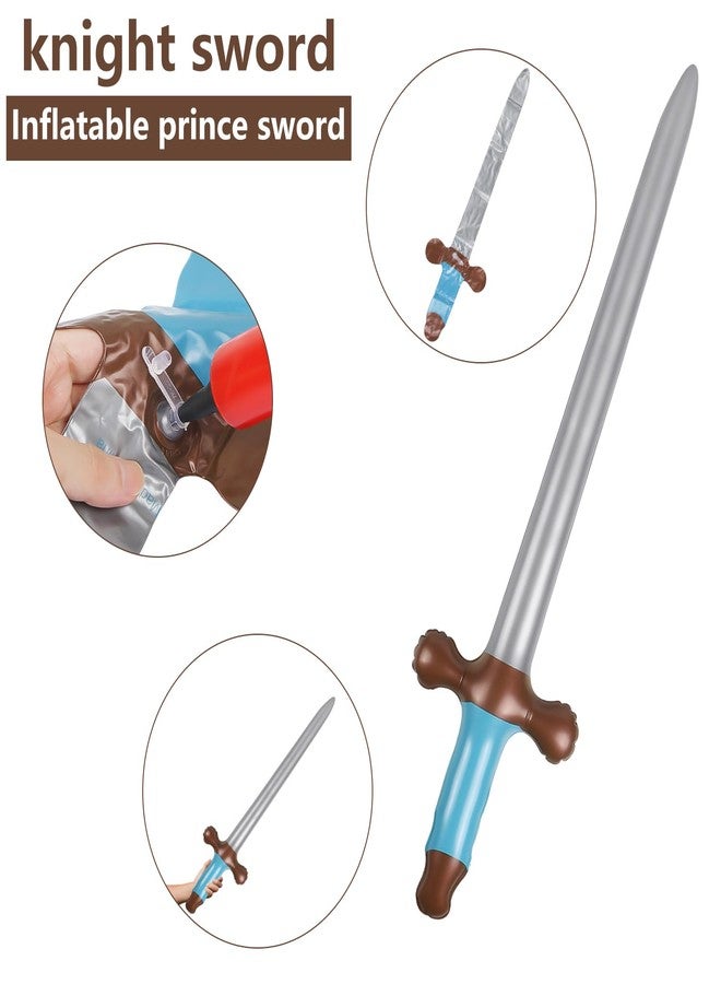 EVERMARKET 9 Pcs Inflatable Swords Inflatable Pirates Sword Pirate Party Favors for Birthday Swimming Pool Party Cosplay Halloween Costume Accessories Stage Props, 24 Inch - Image 3